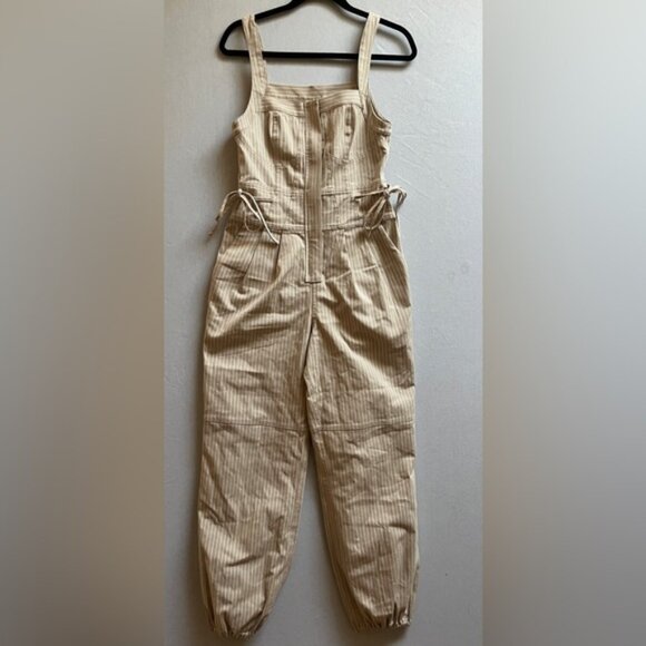Tularosa Revolve Nora Jumpsuit in Almond Stripe Sz S - Picture 2 of 15